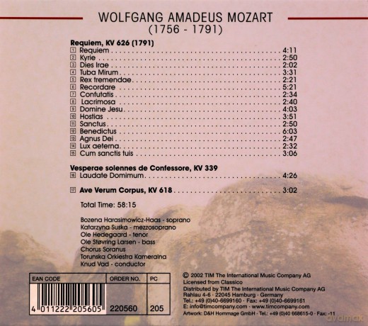Wolfgang Amadeus Mozart: Requiem [CD]