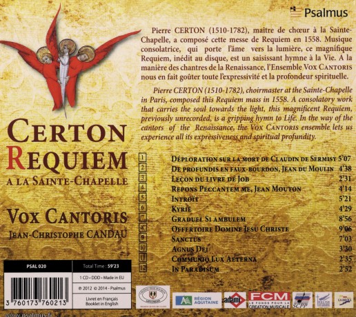 P. Certon: Requiem a La Sainte-Chapelle [CD]