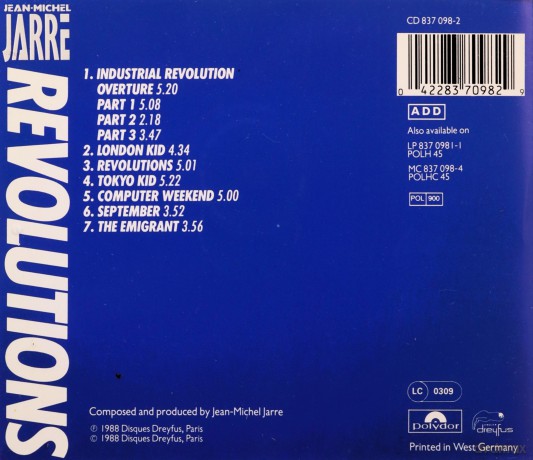 Jean Michel Jarre: Revolutions [CD]