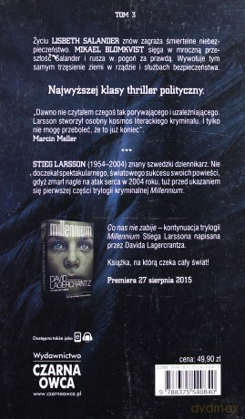 Millennium: Zamek z piasku, który runął  - Stieg Larsson [książka]