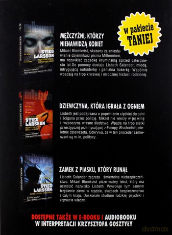 Millennium Trylogia: Mężczyźni, którzy nienawidzą kobiet / Dziewczyna, która igrała z ogniem / Zamek z piasku, który runął - Stieg Larsson [3xKSIĄŻKA]