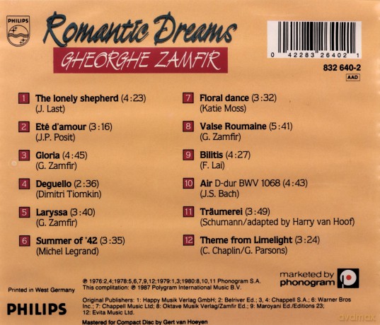 Gheorghe Zamfir: Romantic Dreams [CD]