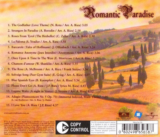 Andre Rieu: Romantic Paradise [CD]