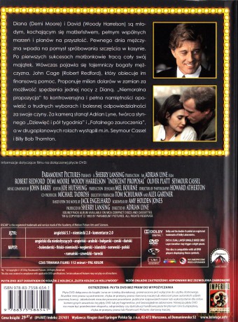 Niemoralna propozycja (Złota Kolekcja Hollywood 29) (booklet) [DVD]