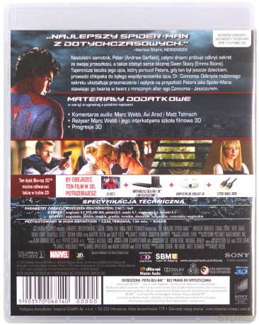 Niesamowity Spider-Man 3D [Blu-Ray 3D]