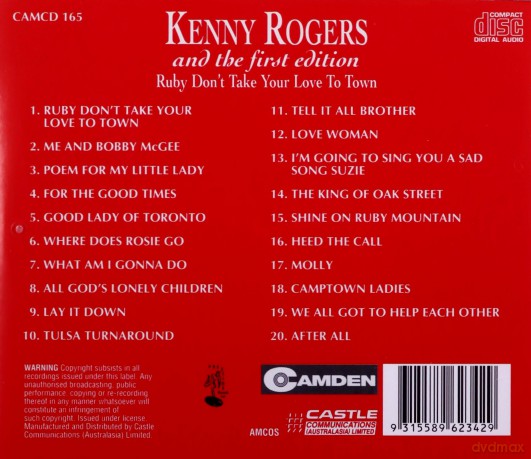 Kenny Rogers: Ruby Don't Take Your Love To Town [CD]