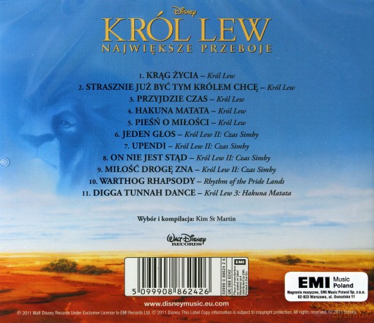 The Lion King soundtrack (Król Lew) Największe Przeboje (Polska Wersja) [CD]