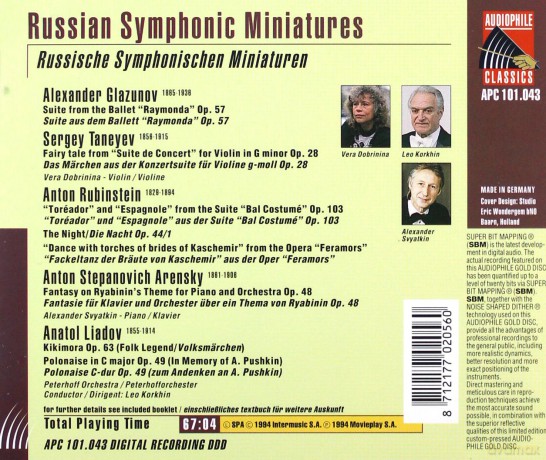 Russian Symphonic Miniatures [CD]
