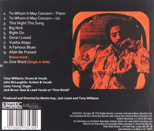 The Tony Williams Lifetime: Turn It Over [CD]