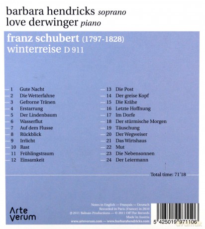 Barbara Hendricks: Schubert: Winterreise D911 [CD]