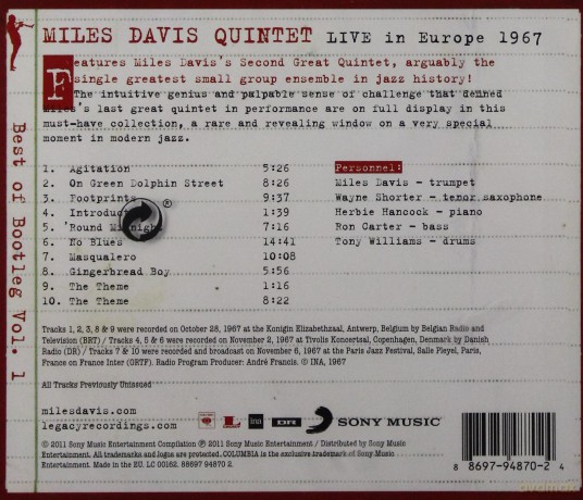 Miles Davis: Miles Davis Quintet - Live In Europe 1967 - Best Of The Bootleg Series Vol. 1 [CD]