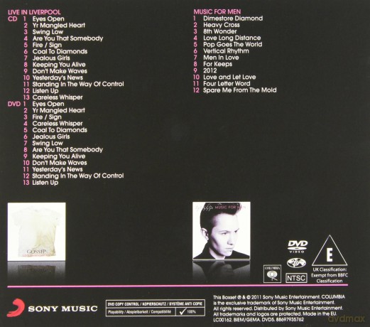 Gossip: Live In Liverpool / Music For Men [2CD]+[DVD]