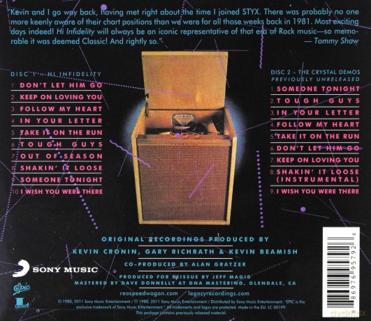Reo Speedwagon: Hi Infidelity (30th Anniversary Edition) [2CD]