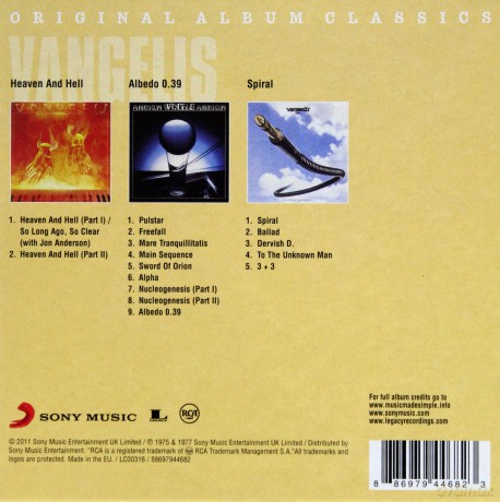 Vangelis: Original Album Classics [3CD]