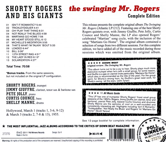 Shorty Rogers: Shorty Rogers - the Swinging Mr Rogers [CD]