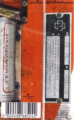 Rammstein: Reise, Reise (Music Cassette)