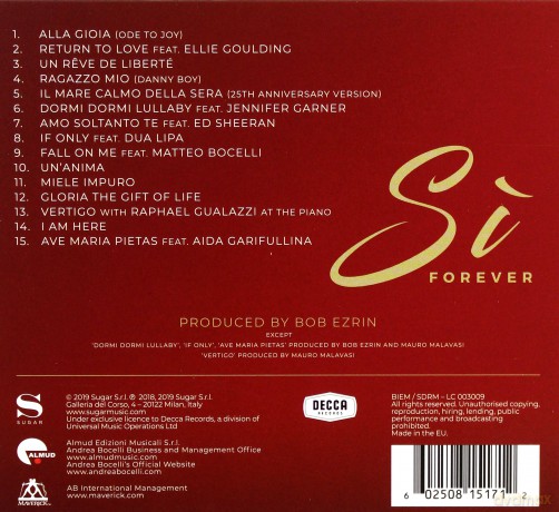 Andrea Bocelli: Si Forever (The Diamond Edition) (Digipack) [CD]