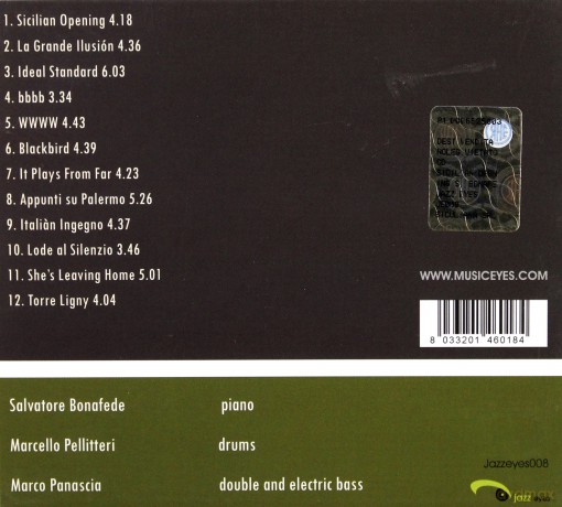 Salvatore Bonafede: Sicilian Opening [CD]