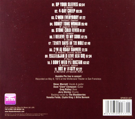 Humble Pie: Not N Nasty Rockin The Winterland [CD]