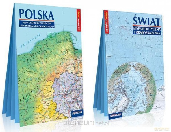 Comfort! map Świat + Polska mapy XXL [KSIĄŻKA]