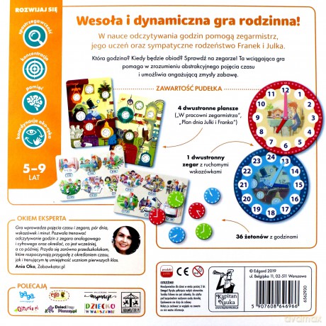 Kapitan Nauka. Gra edukacyjna. Zegar [GRA]