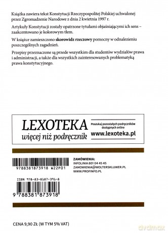 Konstytucja Rzeczypospolitej Polskiej [KSIĄŻKA]