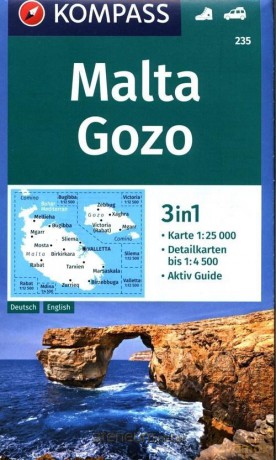 Malta, Gozo 3w1 1:25 000 Kompass
