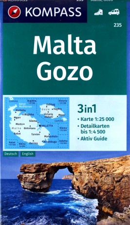 Malta, Gozo 3w1 1:25 000 Kompass