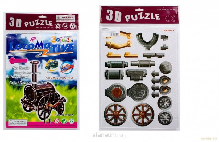 Puzzle 3D Parowóz mix [PUZZLE]