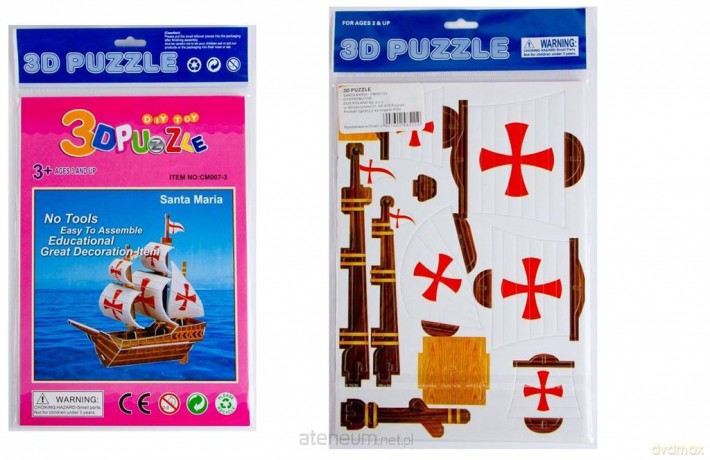Puzzle 3D Żaglowiec mix [PUZZLE]