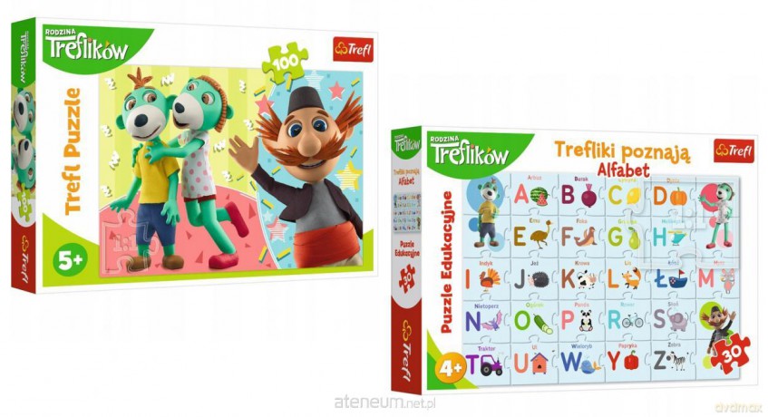 Trefliki Alfabet + puzzle 100 el