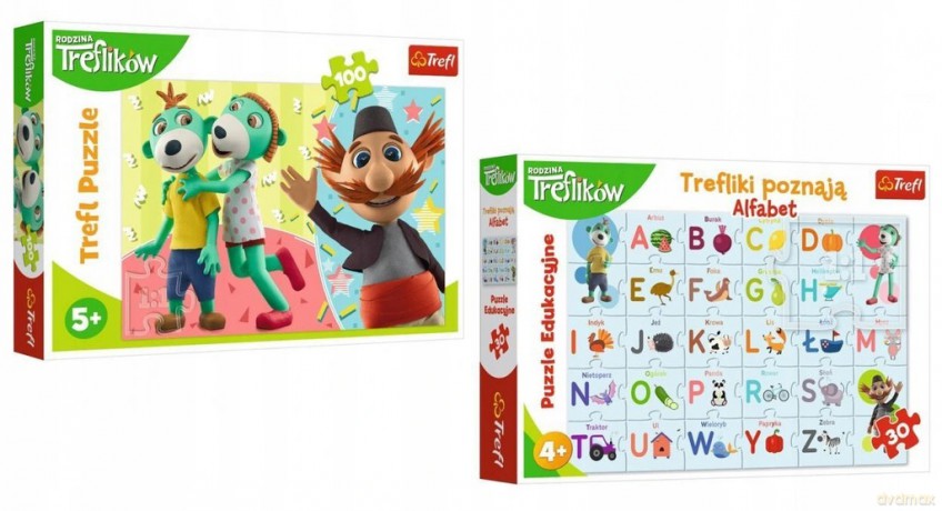 Trefliki Alfabet + puzzle 100 el