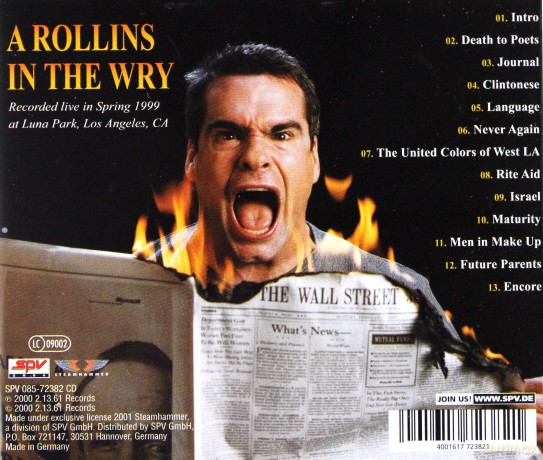 Henry Rollins: A Rollins In The Wry [CD]