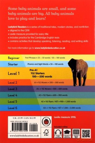 BBC Earth: Baby Animals Ladybird Readers Level 1 - Ladybird [KSIĄŻKA]