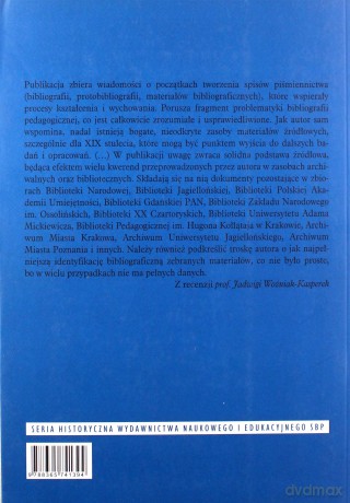 Bibliografia pedagogiczna w Polsce do końca XIX wieku - Tomasz Kędziora [KSIĄŻKA]