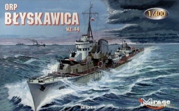 Model plastikowy ORP Błyskawica wrzesień 1944
