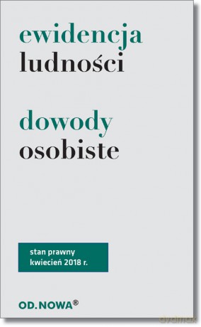 Ewidencja ludności Dowody osobiste [KSIĄŻKA]