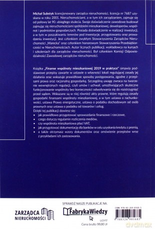 Finanse wspólnoty mieszkaniowej 2019 w praktyce - Michał Substyk [KSIĄŻKA]