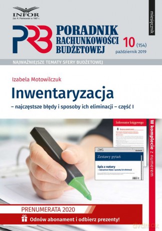 Inwentaryzacja - najczęstsze błędy i sposoby ich eliminacji Część 1 - Izabela Motowilczuk [KSIĄŻKA]