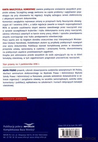 Karta Nauczyciela Komentarz - Agata Piszko [KSIĄŻKA]