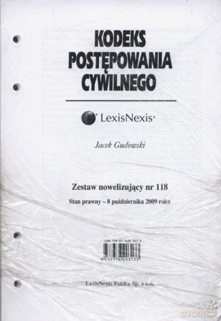 Kodeks Postępowania Cywilnego Zestaw nowelizujący nr 118 - Jacek Gudowski [KSIĄŻKA]
