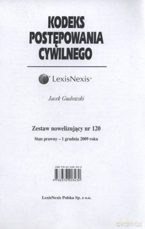 Kodeks Postępowania Cywilnego Zestaw nowelizujący nr 120 - Jacek Gudowski [KSIĄŻKA]