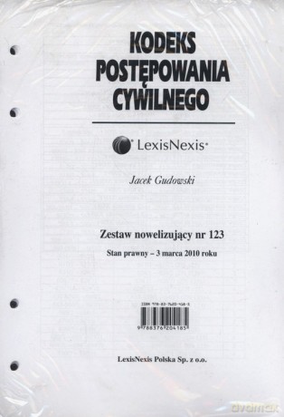 Kodeks Postępowania Cywilnego Zestaw nowelizujący nr 123 - Jacek Gudowski [KSIĄŻKA]