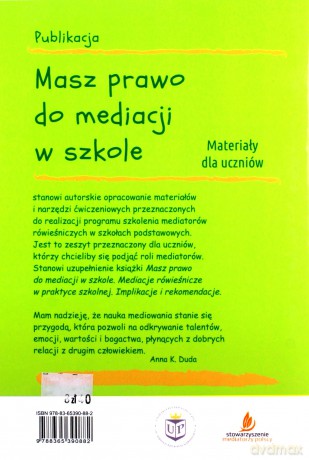 Masz Prawo do Mediacji w Szkole - Anna K. Duda [KSIĄŻKA]