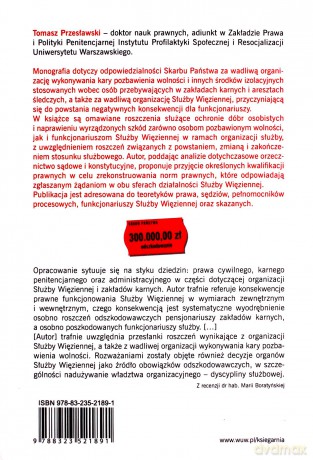 Odpowiedzialność Skarbu Państwa związana z działalnością Służby Więziennej - Tomasz Przesławski [KSIĄŻKA]