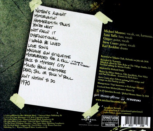 Michael Monroe: Another Night In The Sun [CD]