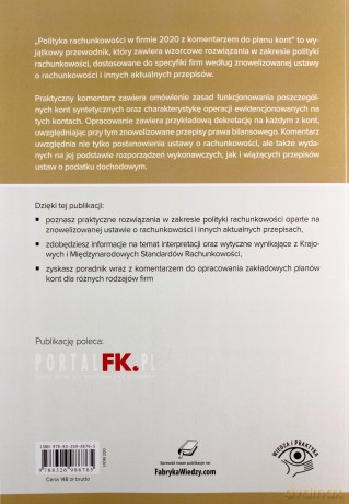 Polityka rachunkowości 2020 z komentarzem do planu kont - Katarzyna Trzpioła [KSIĄŻKA]