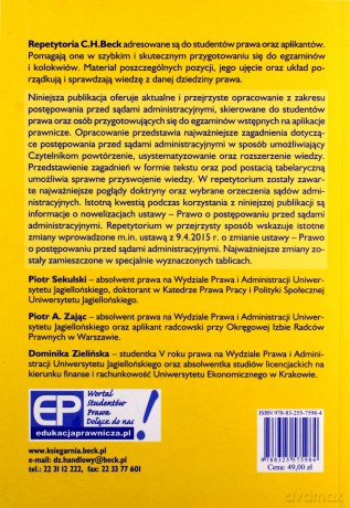 Prawo o postępowaniu przed sądami administracyjnymi - Piotr Sekulski, Piotr Andrzej Zając [KSIĄŻKA]
