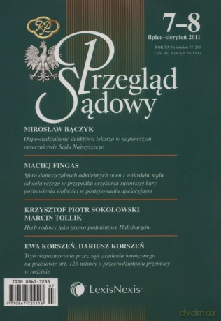 Przegląd Sądowy 7-8/2011 [KSIĄŻKA]