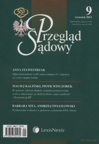 Przegląd Sądowy 9/2013 [KSIĄŻKA]